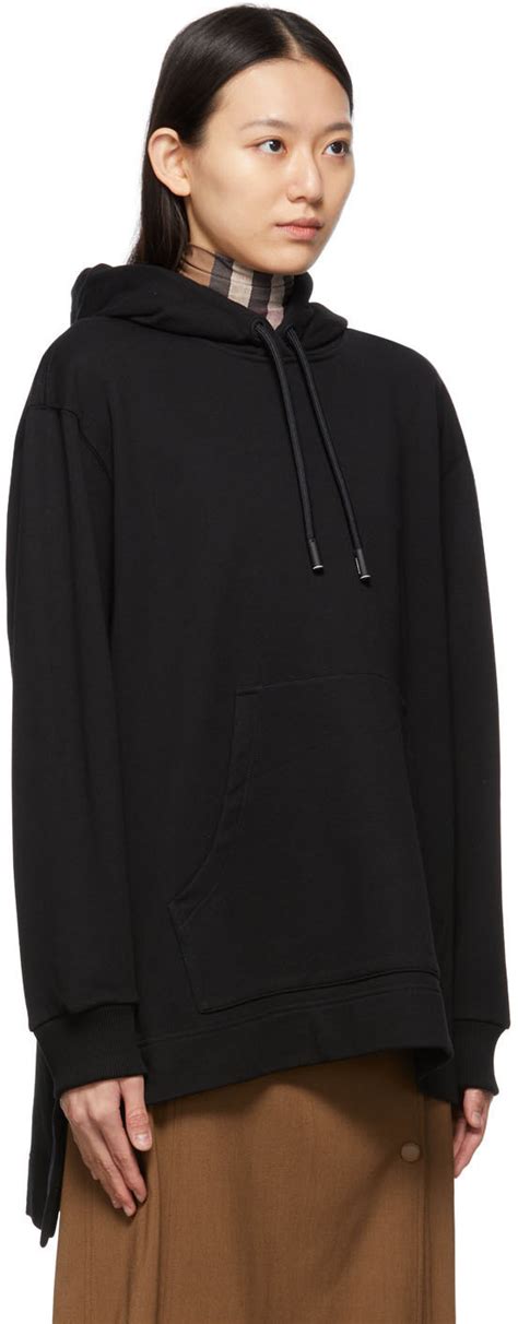 burberry black oversized aurore hoodie|size guide for burberry hoodies.